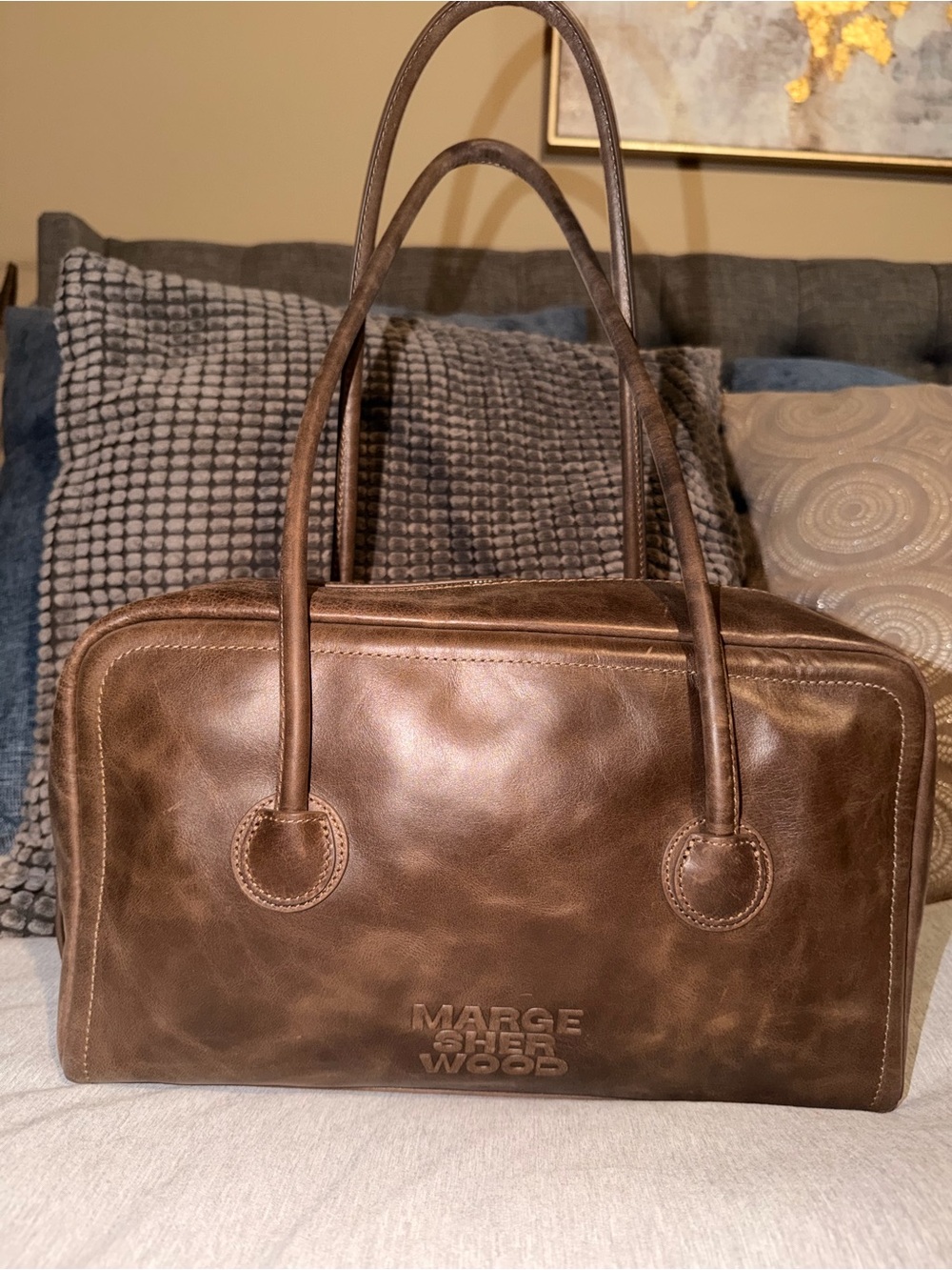 MargeSherwood Brown Soft Boston Shoulder Bag